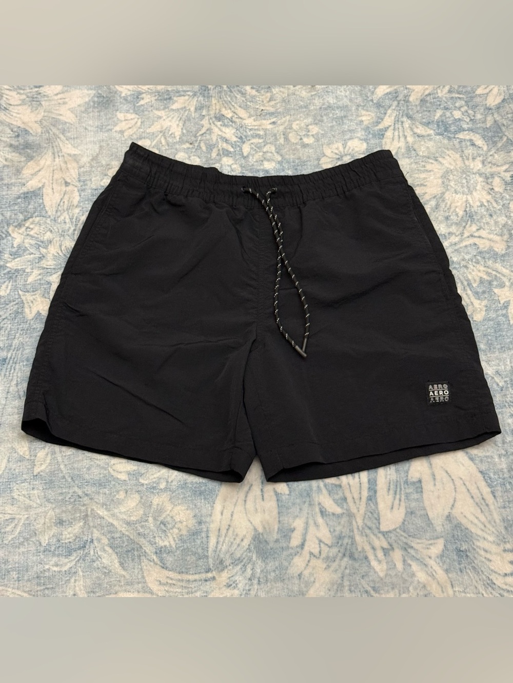 Aeropostale men’s Black Drawstring Swim Shorts size S